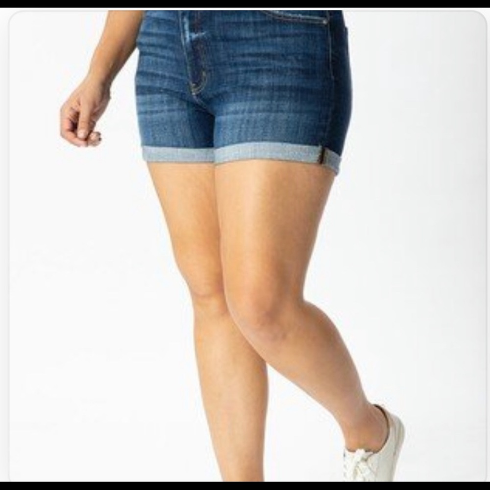 KanCan High Rise Shorts W/Double Fold Hem KC7326D-P